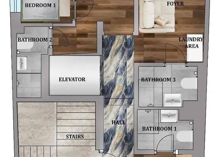 Apartment Stunning 3br 3bathroom 3ac Near Metro D2